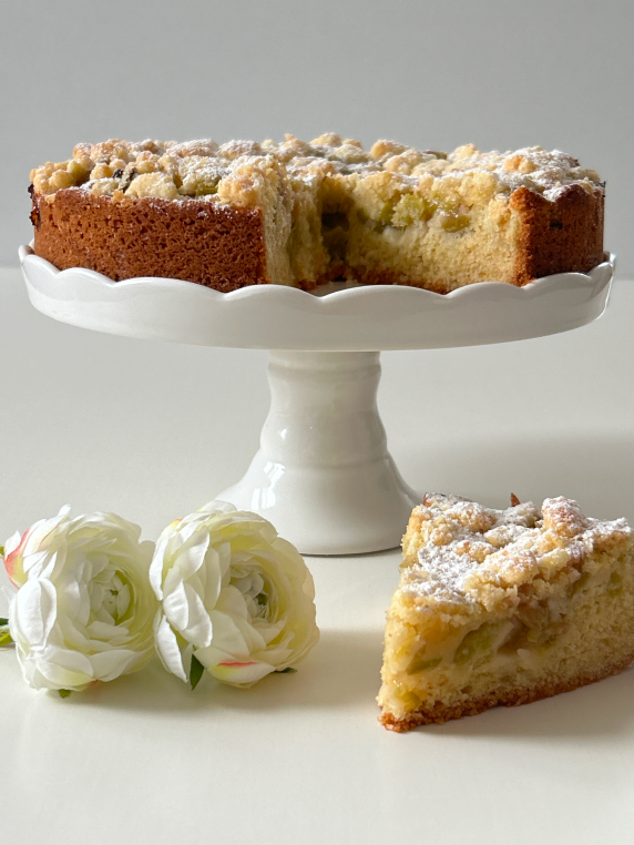 Rhubarb Crumble Cake Recipe