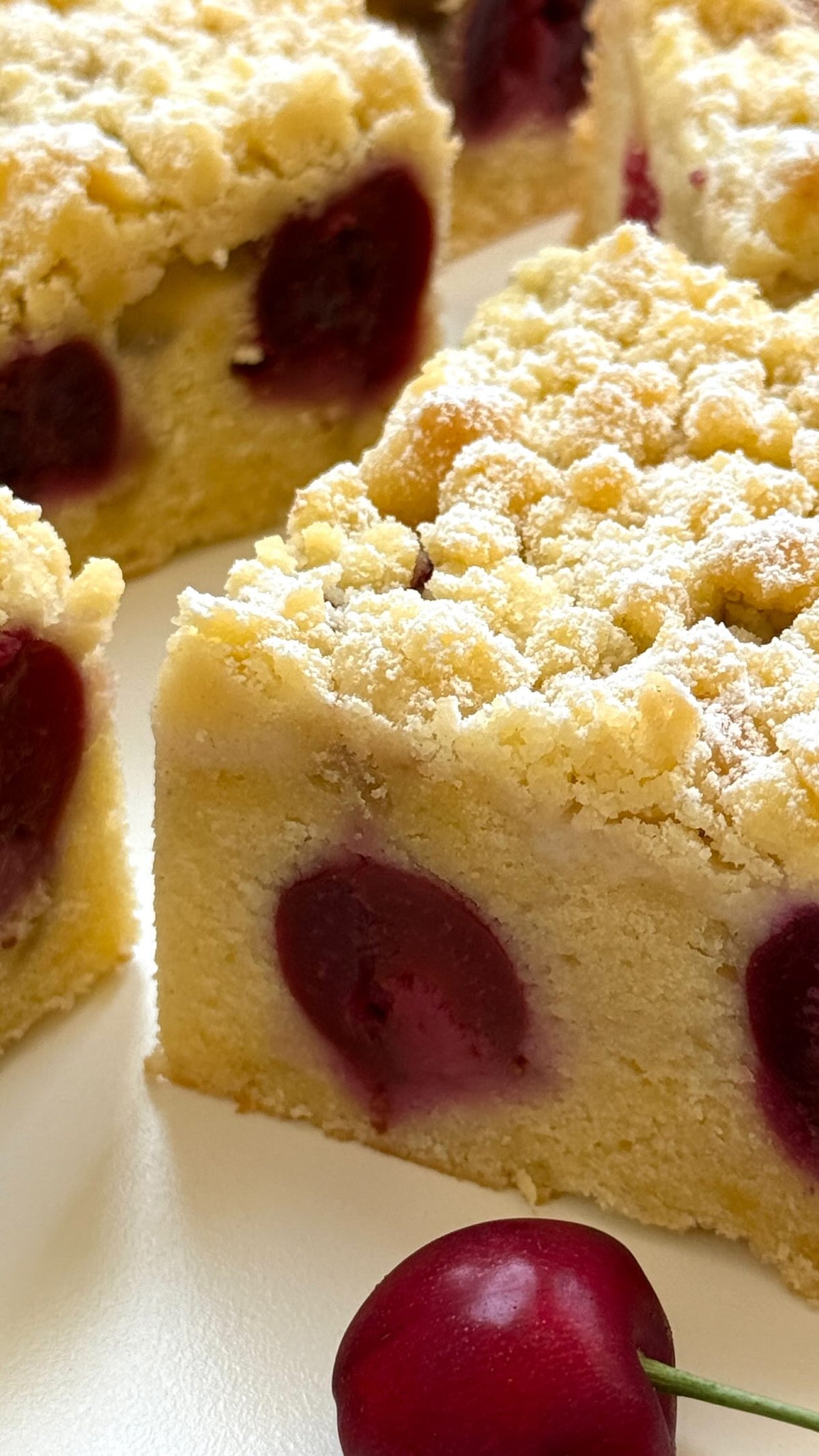 Cherry Crumble Cake Recipe