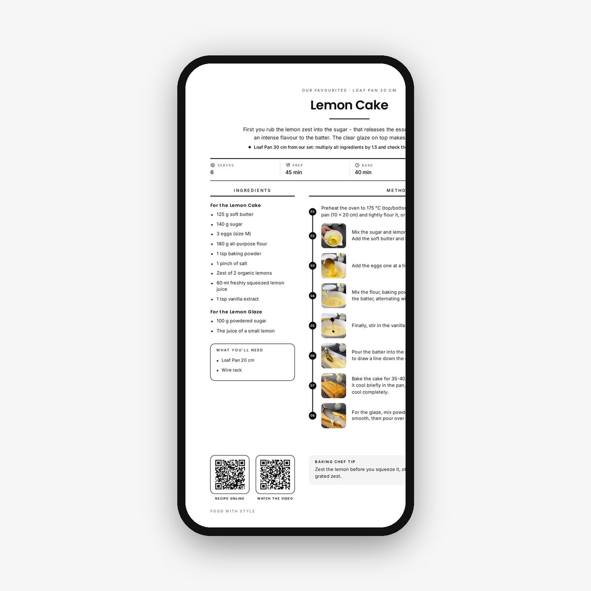 Food with Style Classics e-book pages