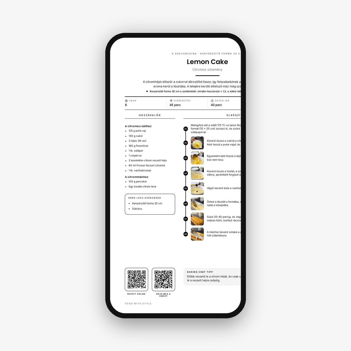 Food with Style Classics e-book pages