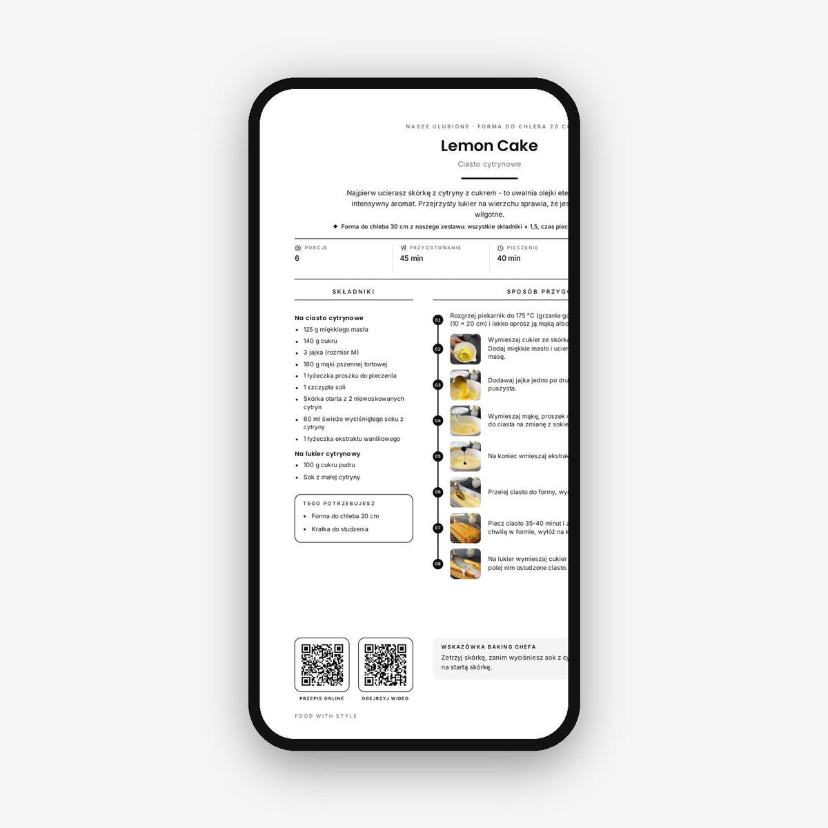 Food with Style Classics e-book pages