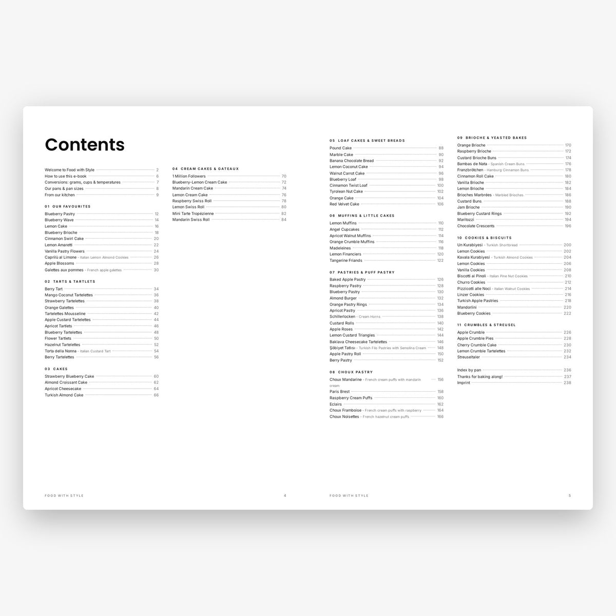 Food with Style Classics e-book pages