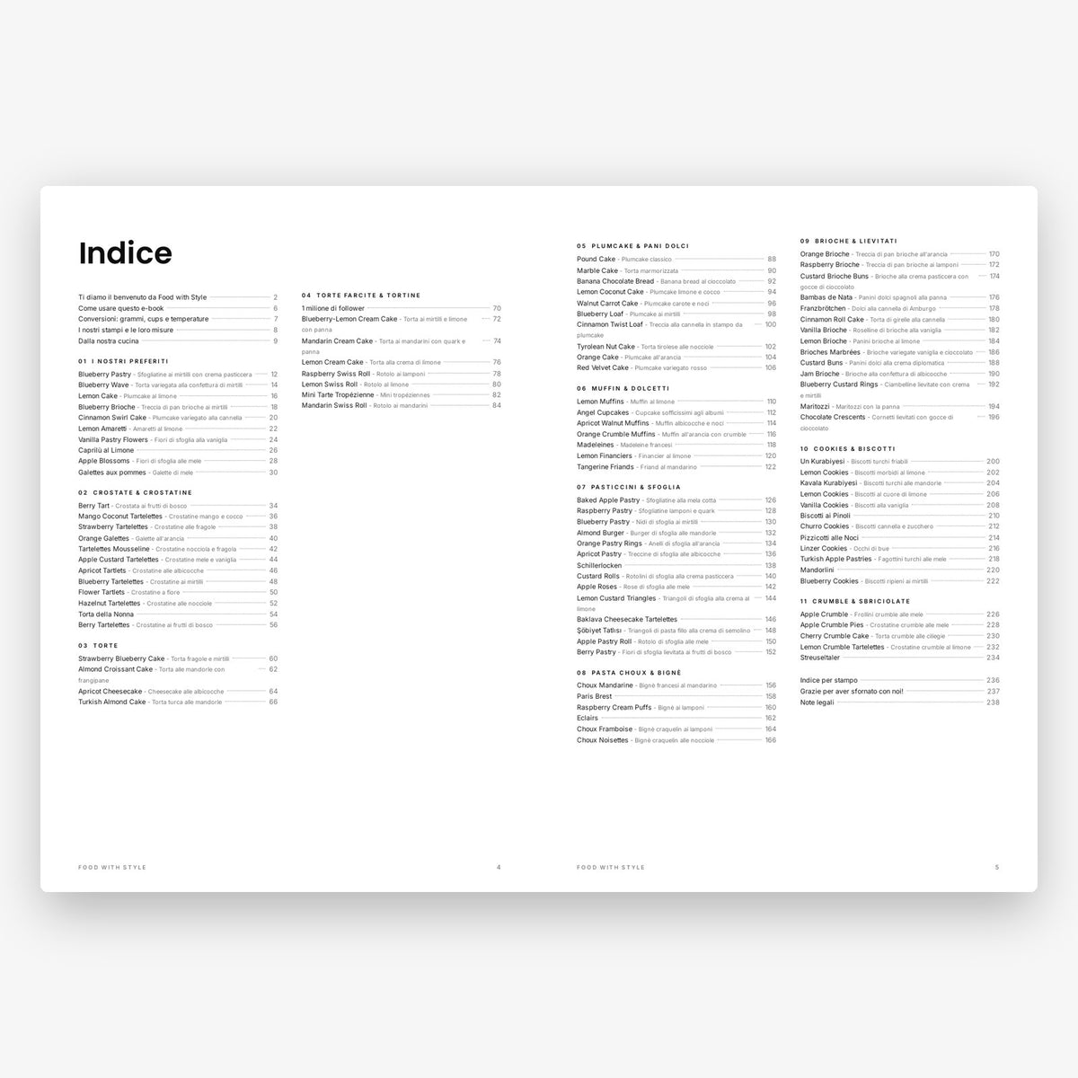 Food with Style Classics e-book pages