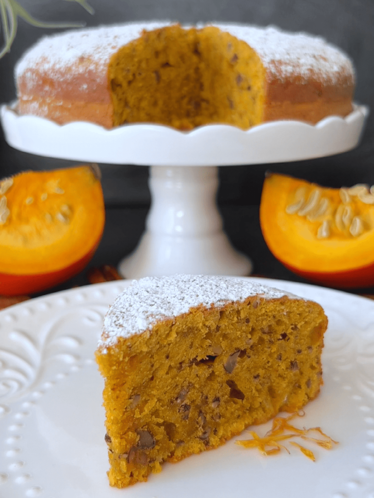 Pompoencake op een Bord