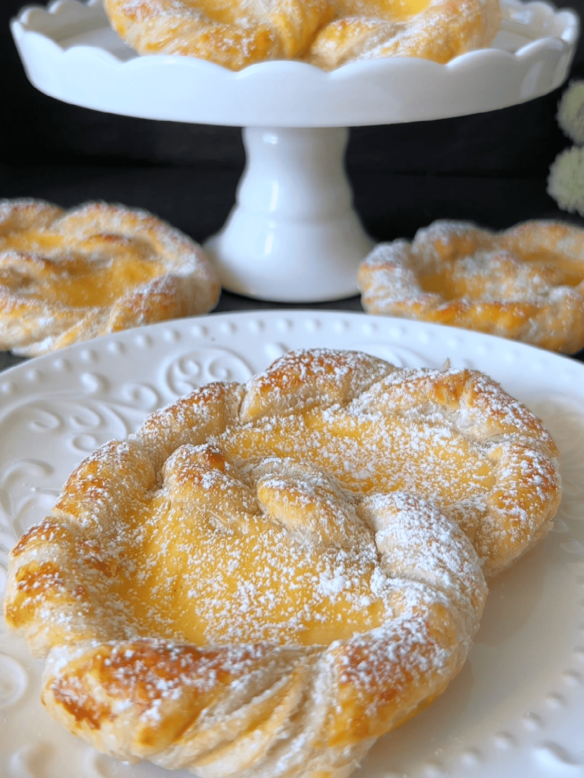 Pudding Pretzel på en Tallerken
