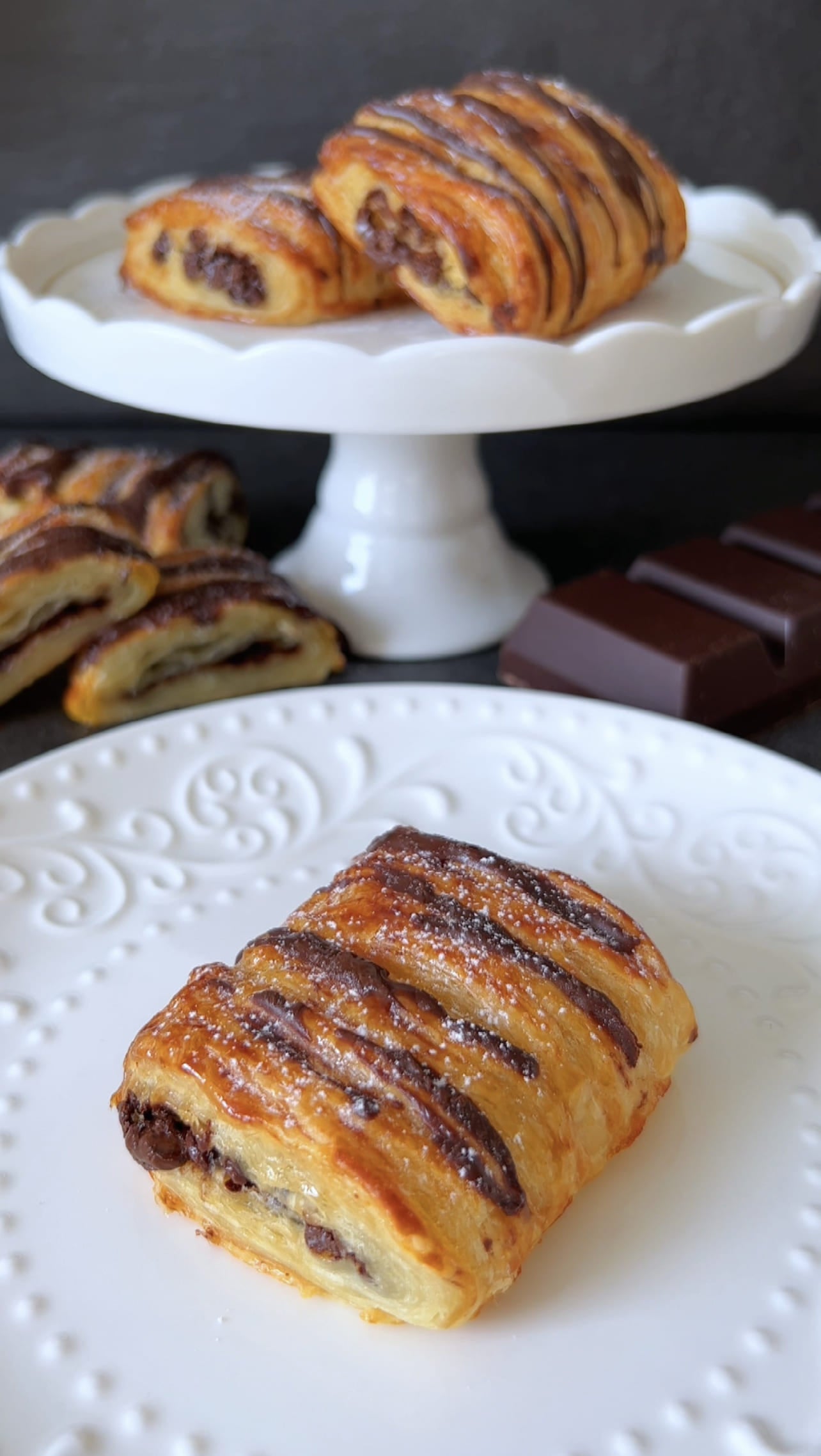 Pain au Chocolat on a Plate