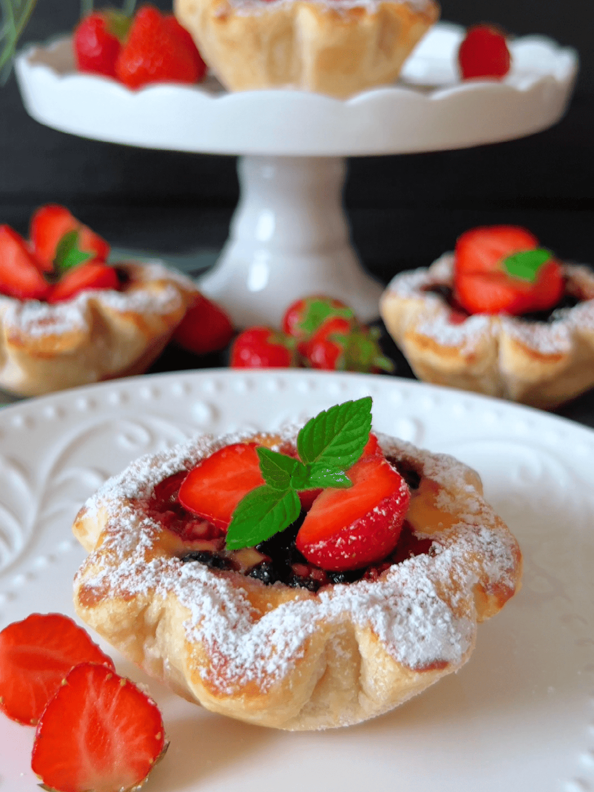 Berry Pastry on a Plate