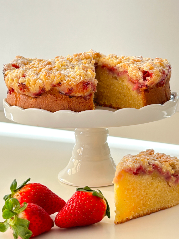 Strawberry Crumble Cake Recipe
