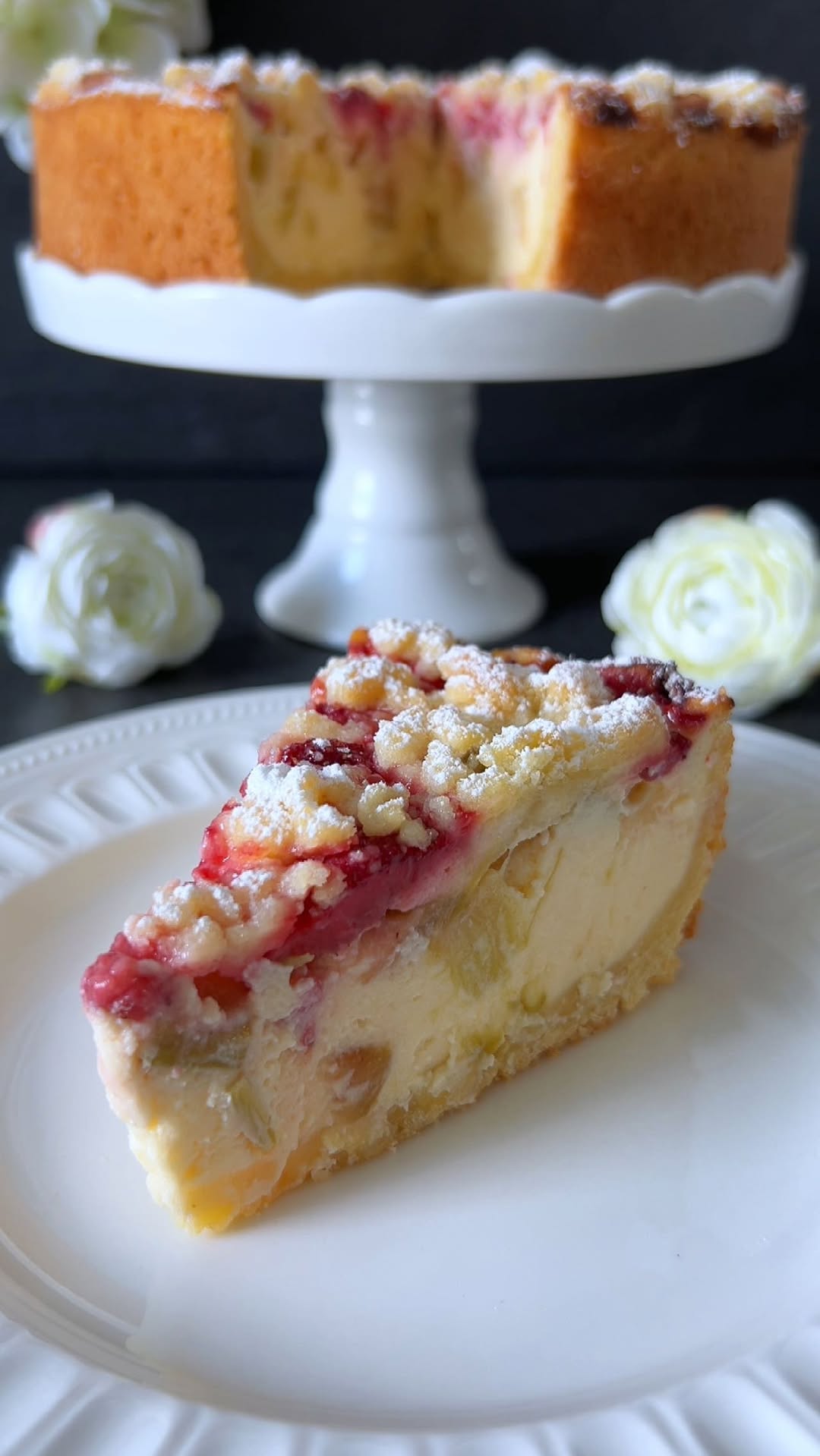 Rhubarb Strawberry Cheesecake Recipe