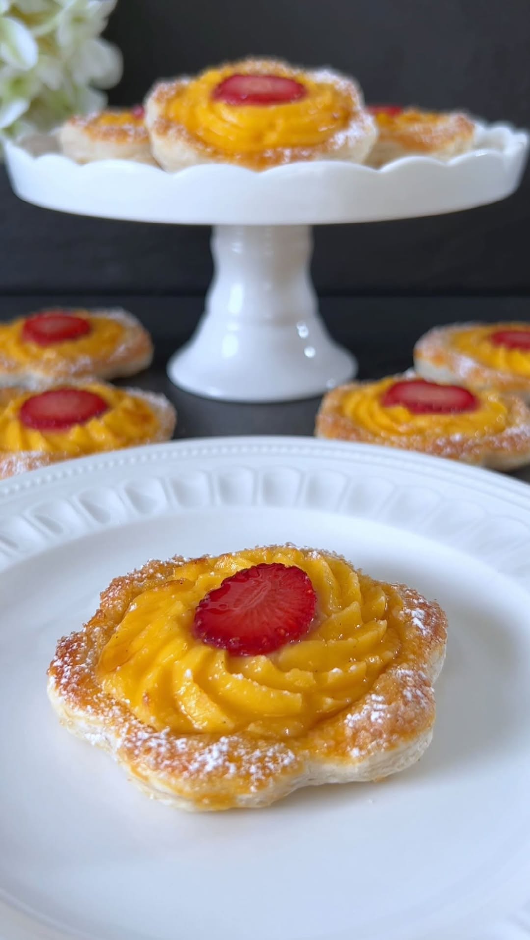 Flower Custard Pastry Recipe