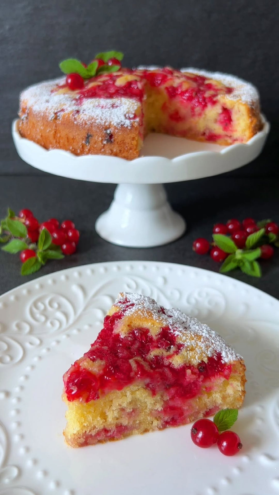 Red Currant Coconut Cake Recipe