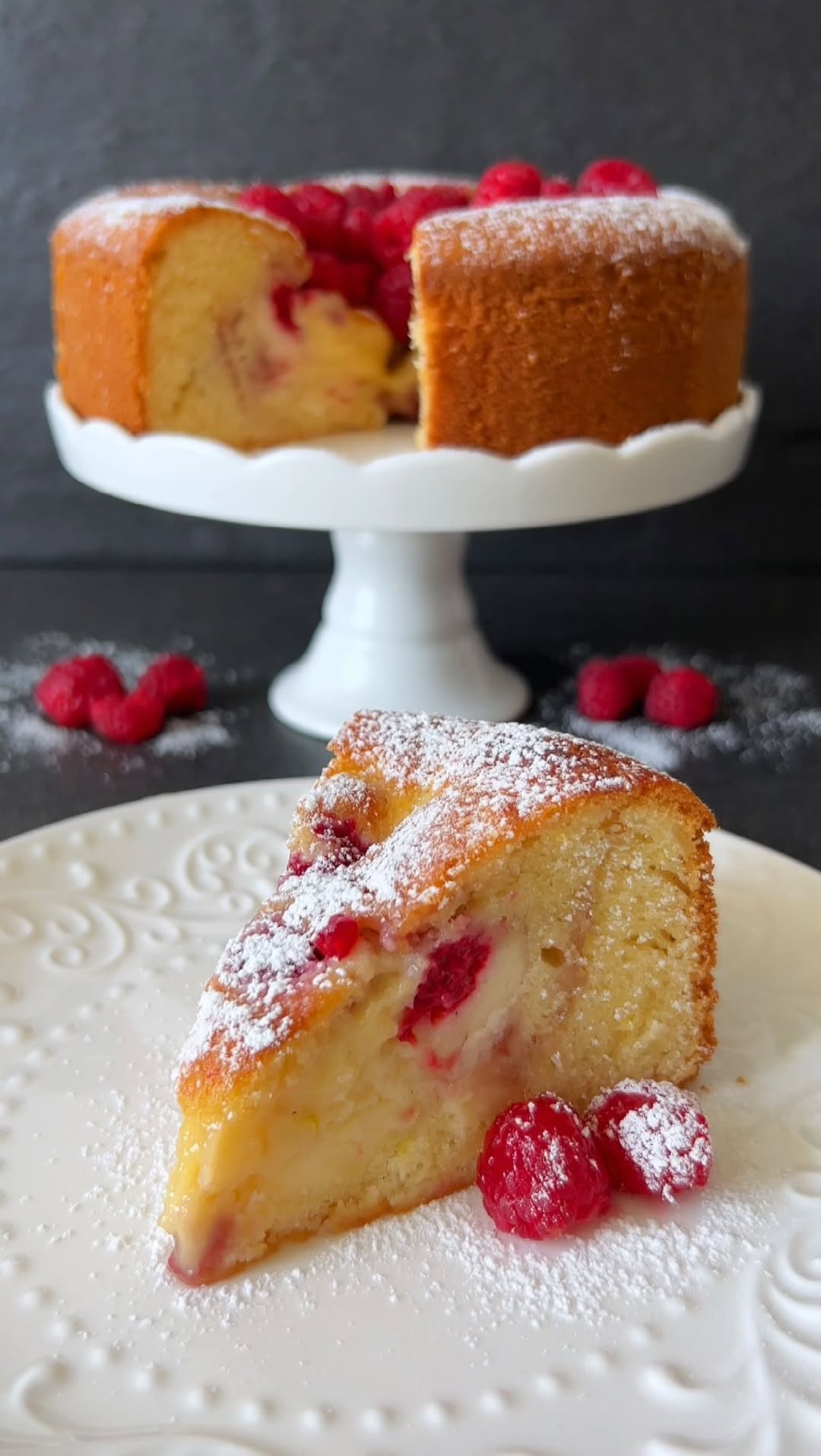 Torta Nua with Raspberries and Pudding Recipe