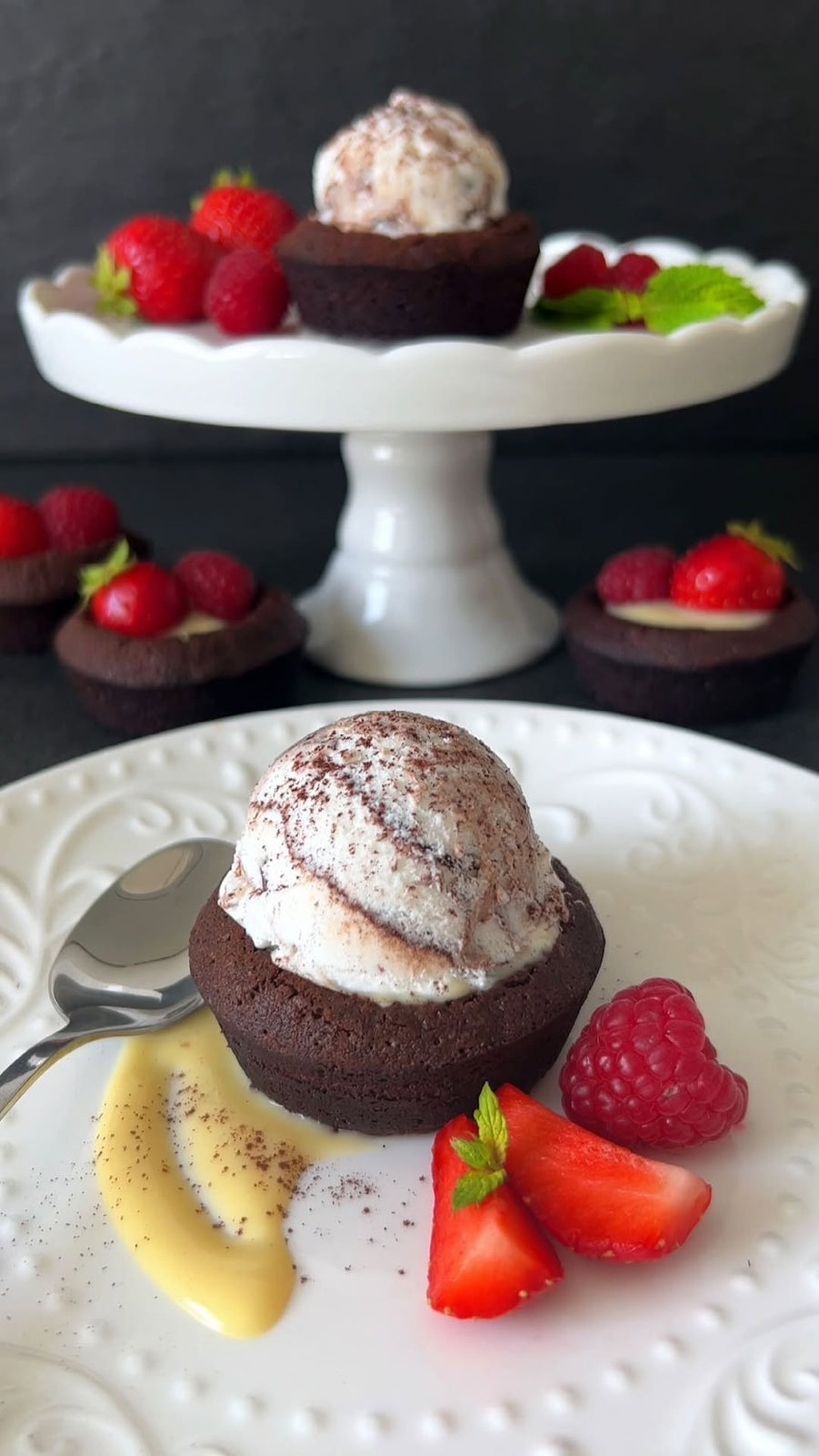 Brownie Cups with Ice Cream Recipe