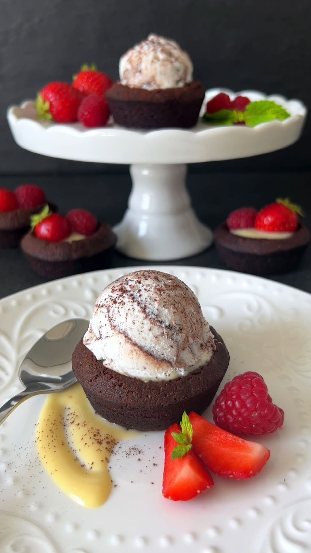 Brownie Cups with Ice Cream Recipe