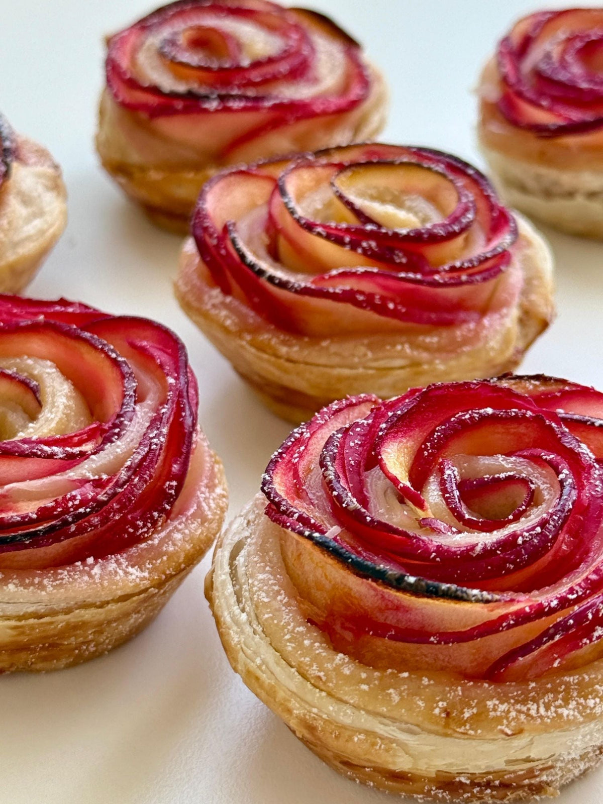 Apple Roses with Pudding