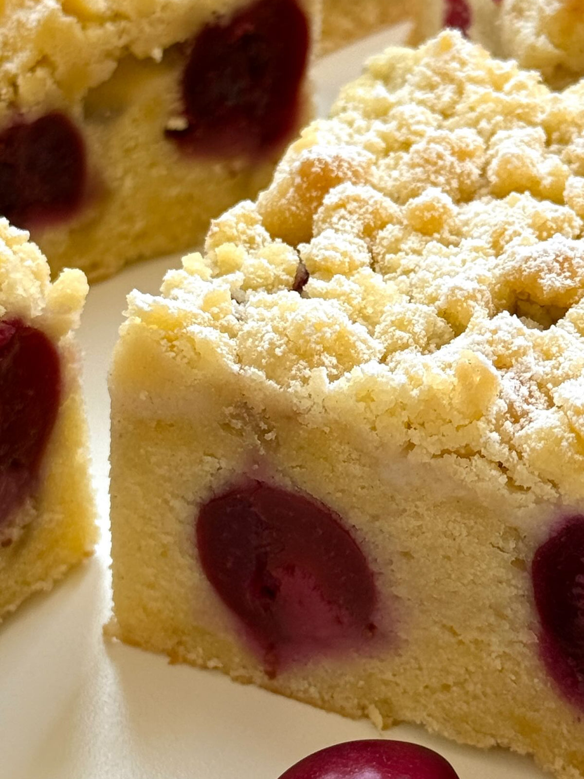 Cherry Crumble Cake Recipe