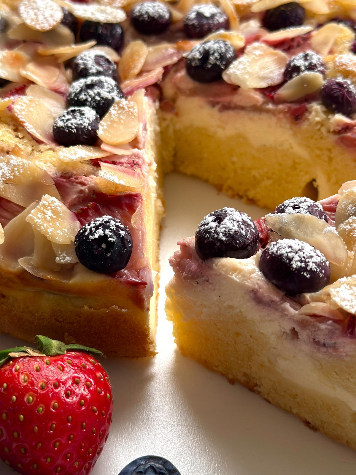 Strawberry Blueberry Cake von Food with Style, fertig angerichtet