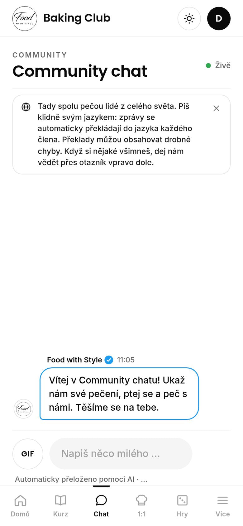 Food with Style Baking Club community chat