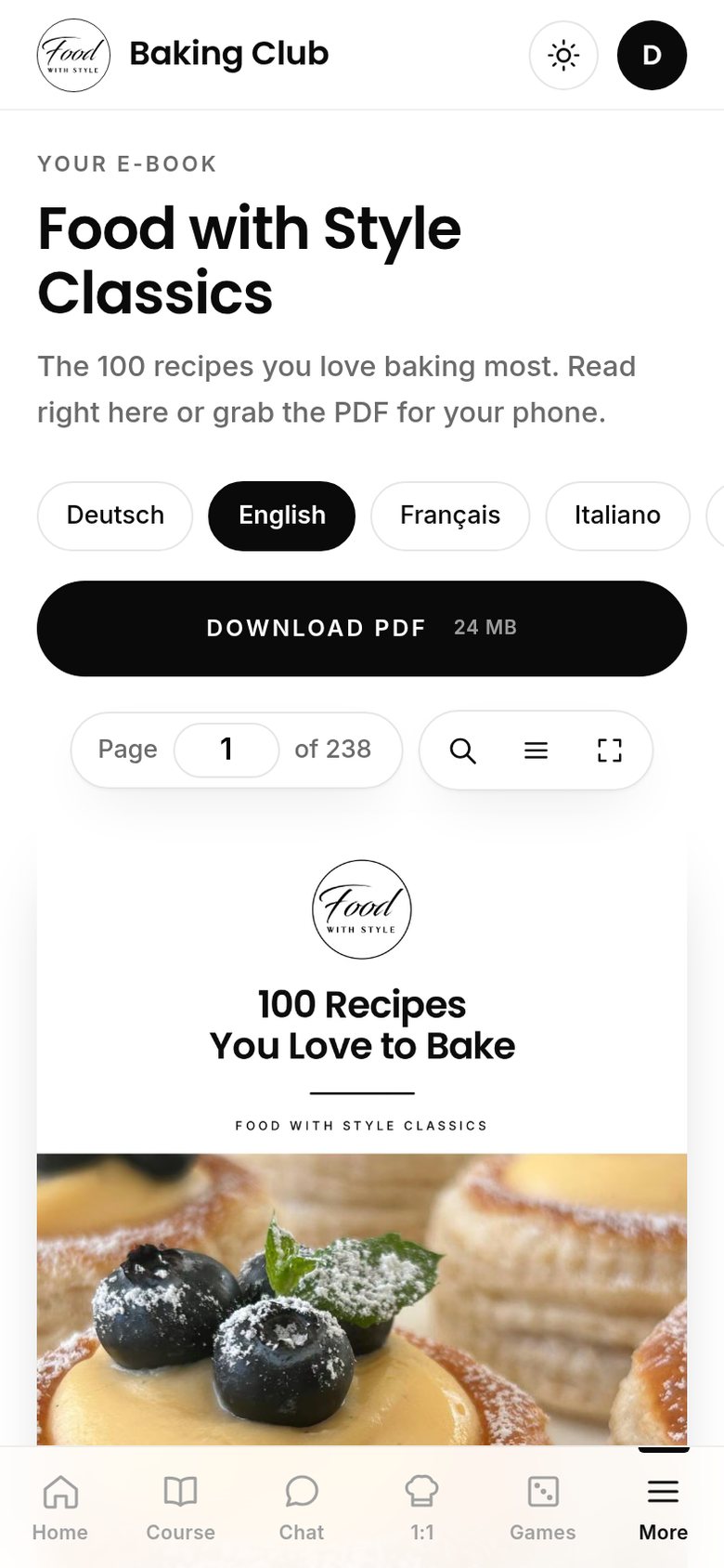 Food with Style Baking Club e-book