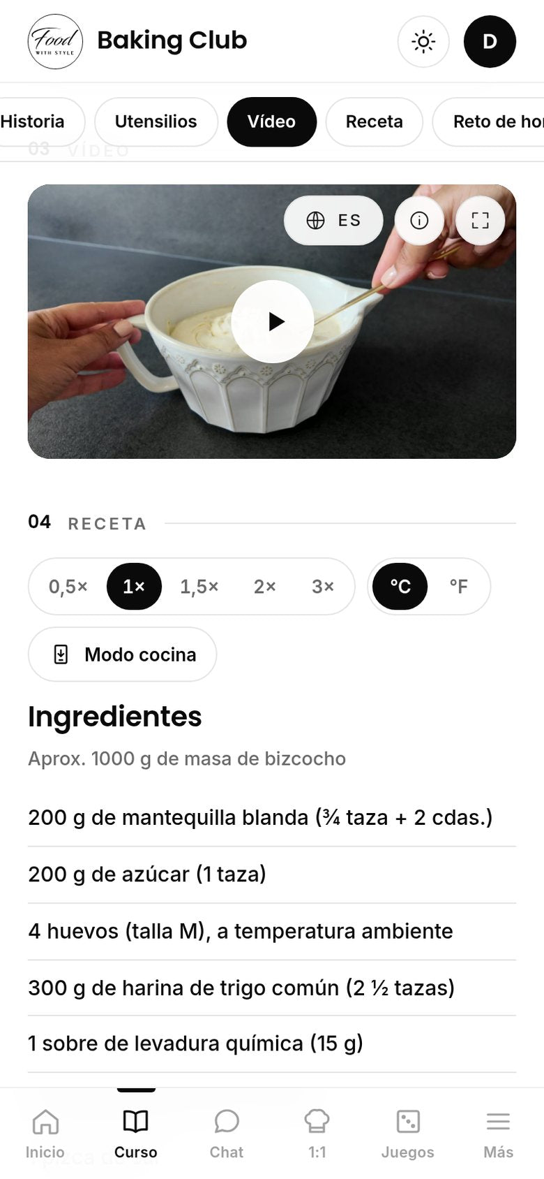 Food with Style Baking Club lesson