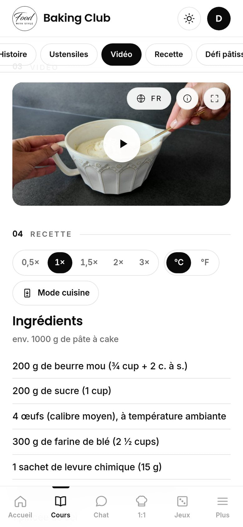 Food with Style Baking Club lesson