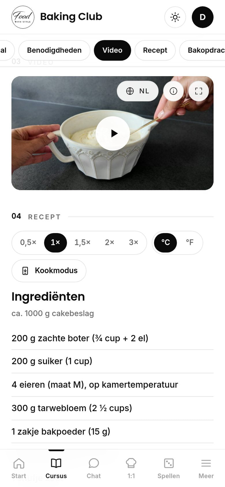 Food with Style Baking Club lesson