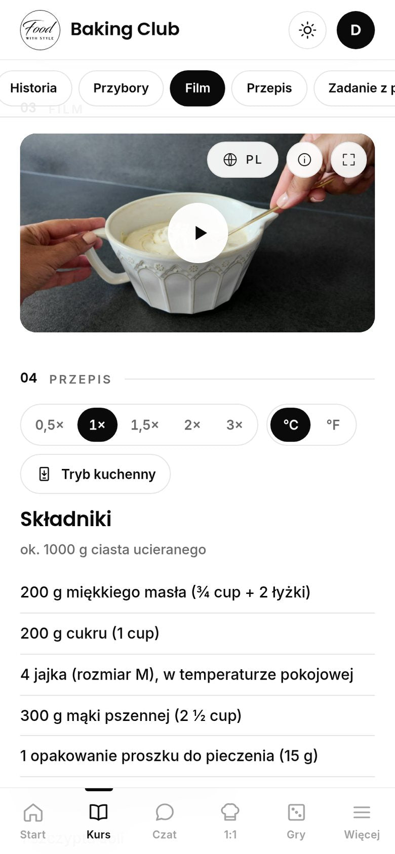 Food with Style Baking Club lesson