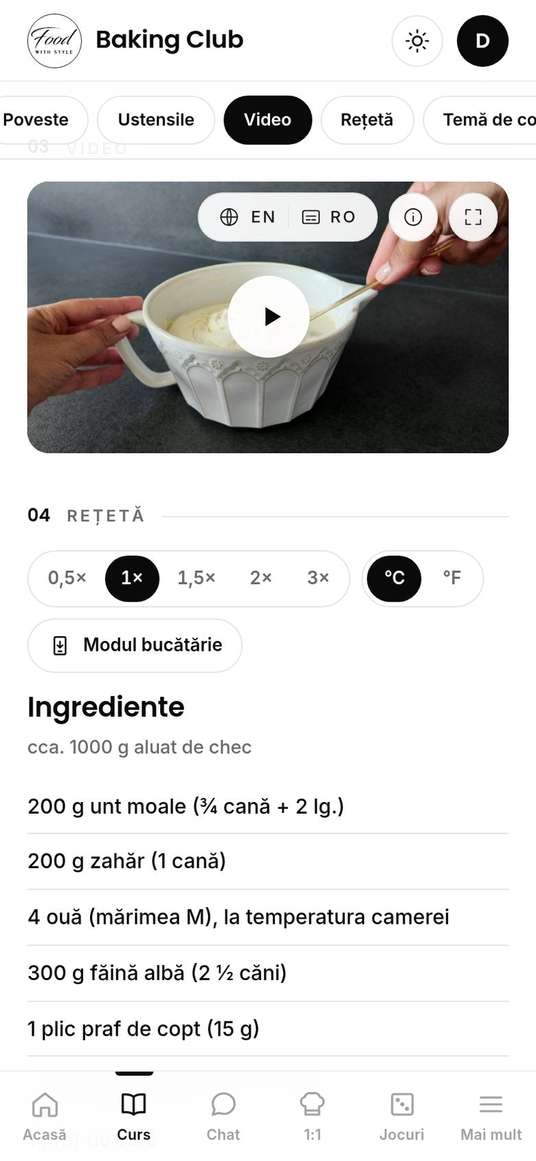 Food with Style Baking Club lesson
