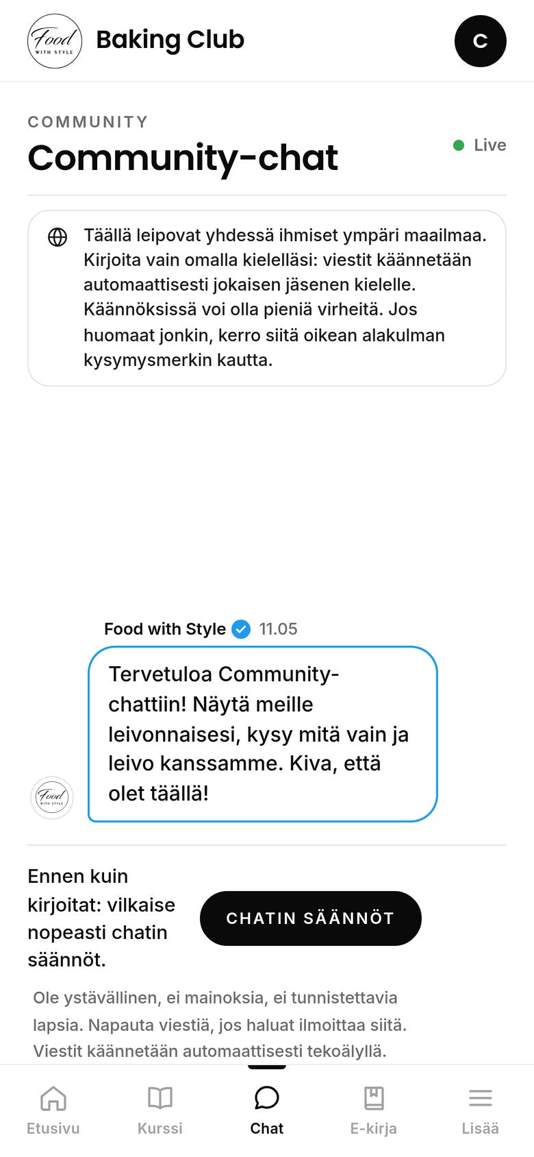 Food with Style Baking Club community