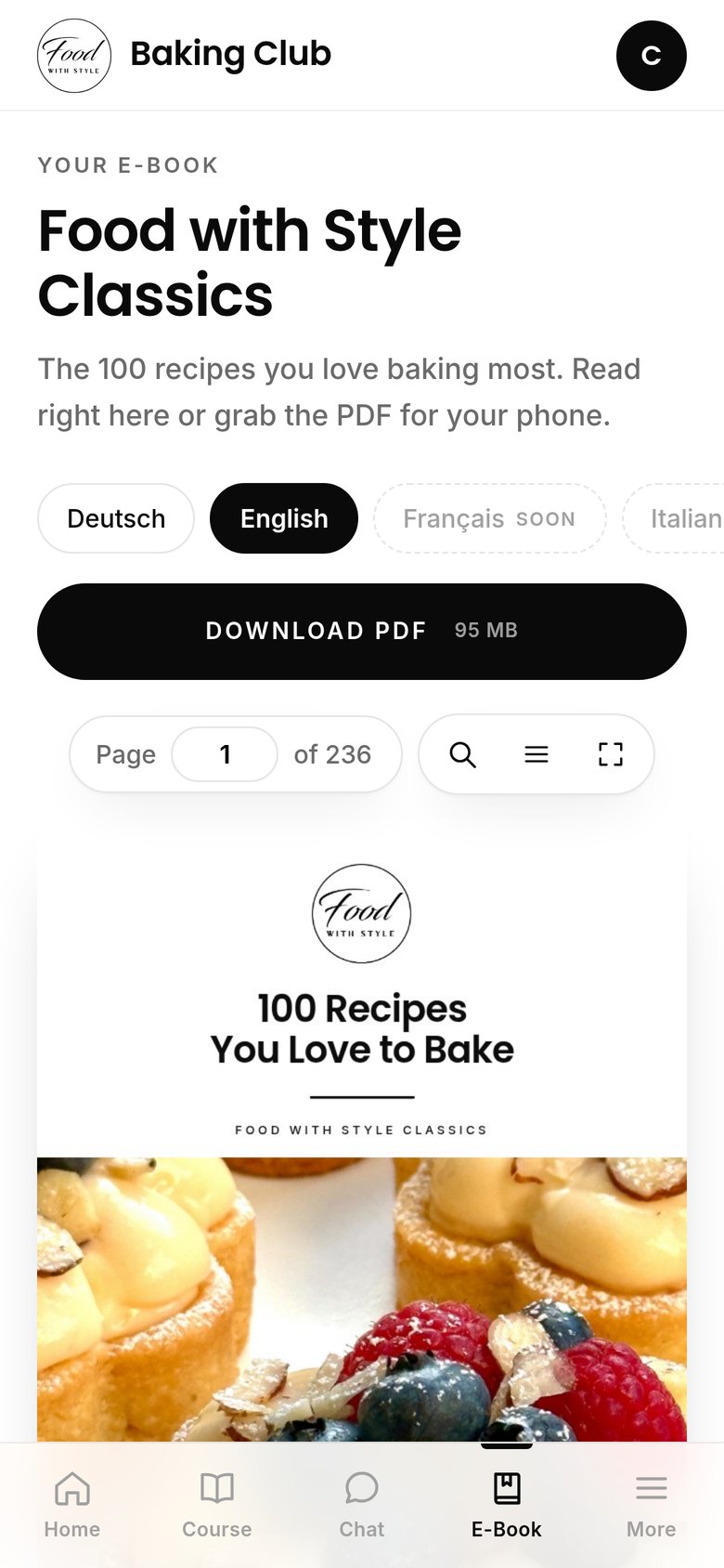 Food with Style Baking Club e-book