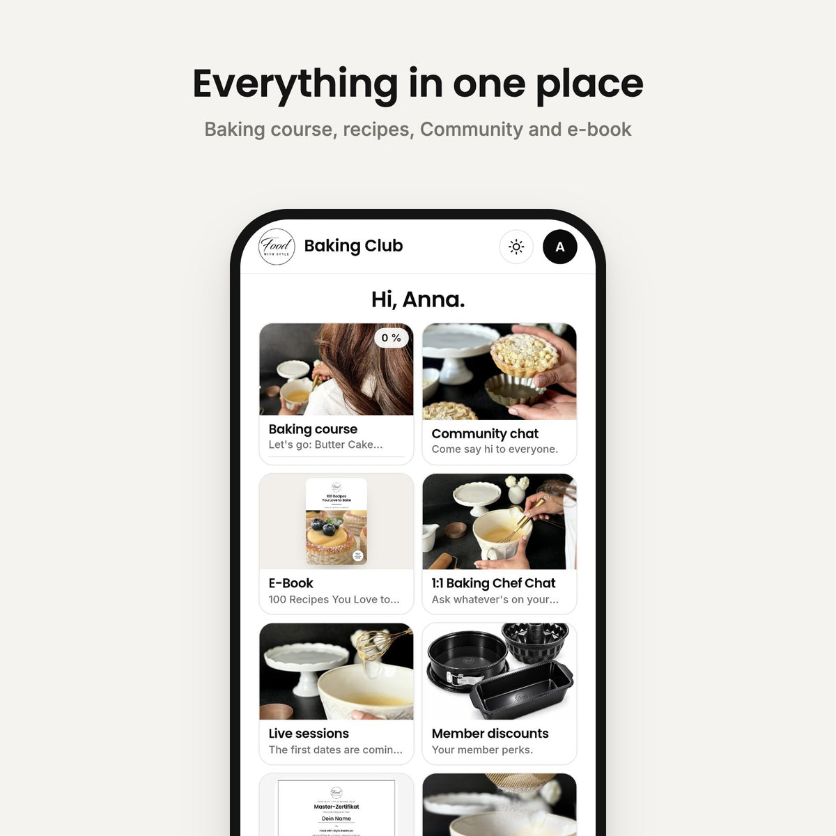 Baking Club app