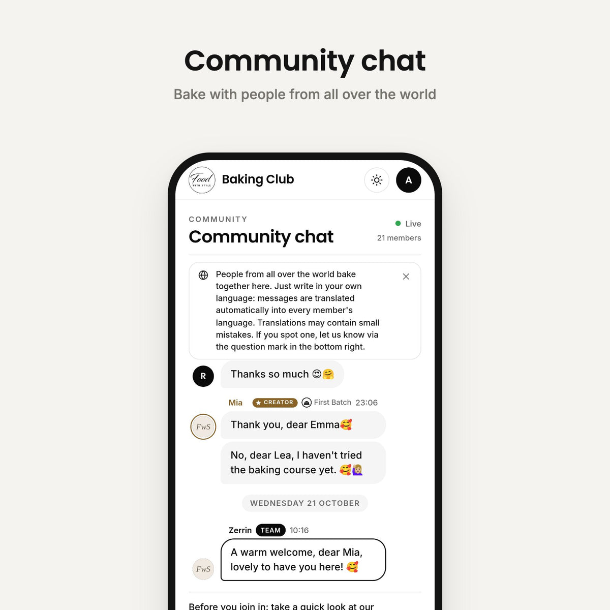 Community chat