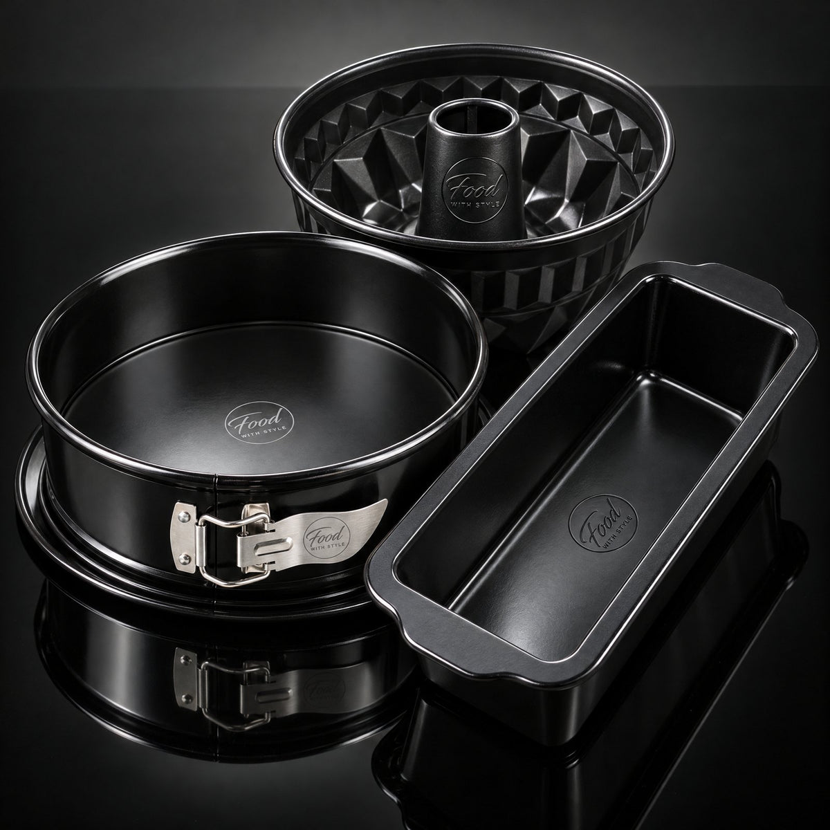 Food with Style baking set with springform pan, ring cake pan and loaf pan