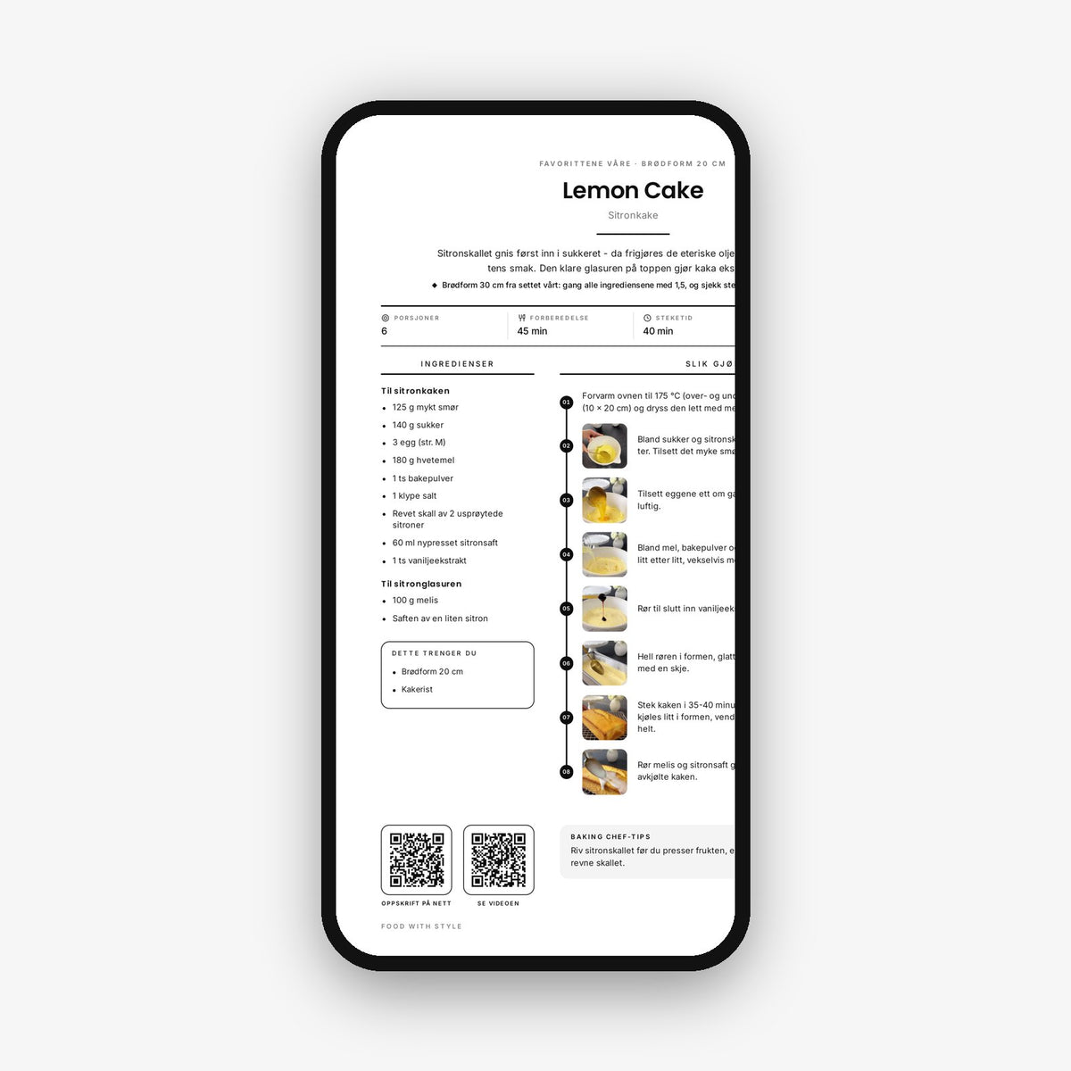 Food with Style Classics e-book pages