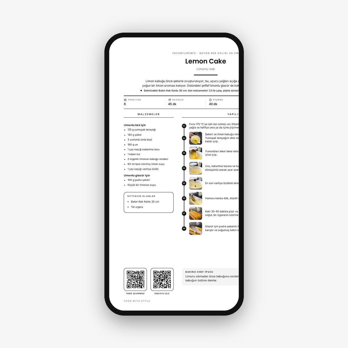 Food with Style Classics e-book pages