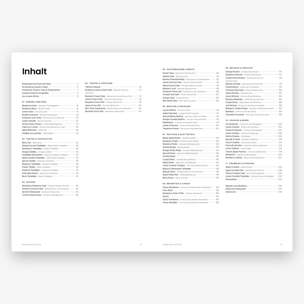 Food with Style Classics e-book pages
