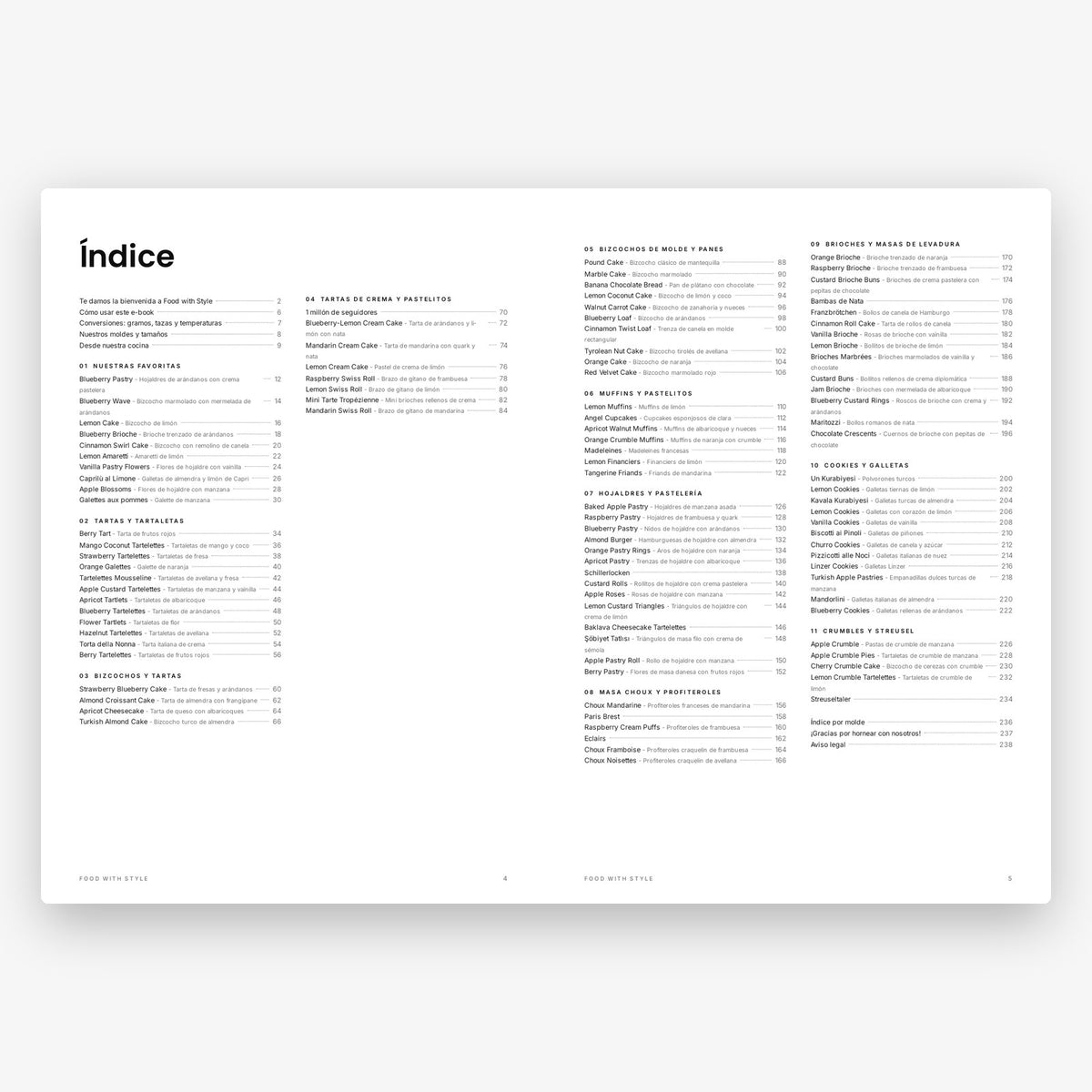 Food with Style Classics e-book pages