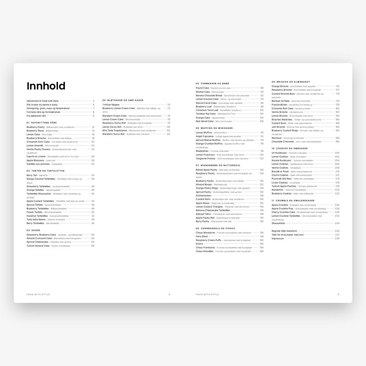 Food with Style Classics e-book pages