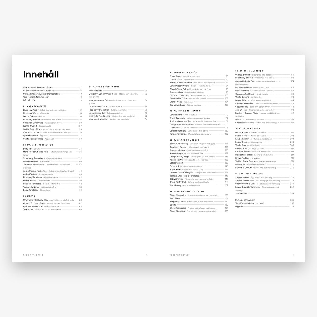 Food with Style Classics e-book pages