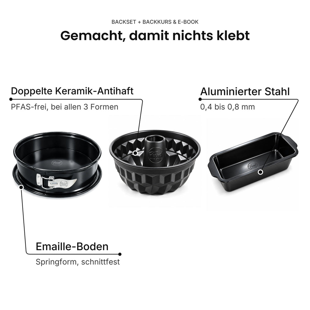 Doppelte Keramik-Antihaft, aluminierter Stahl, Emaille-Boden