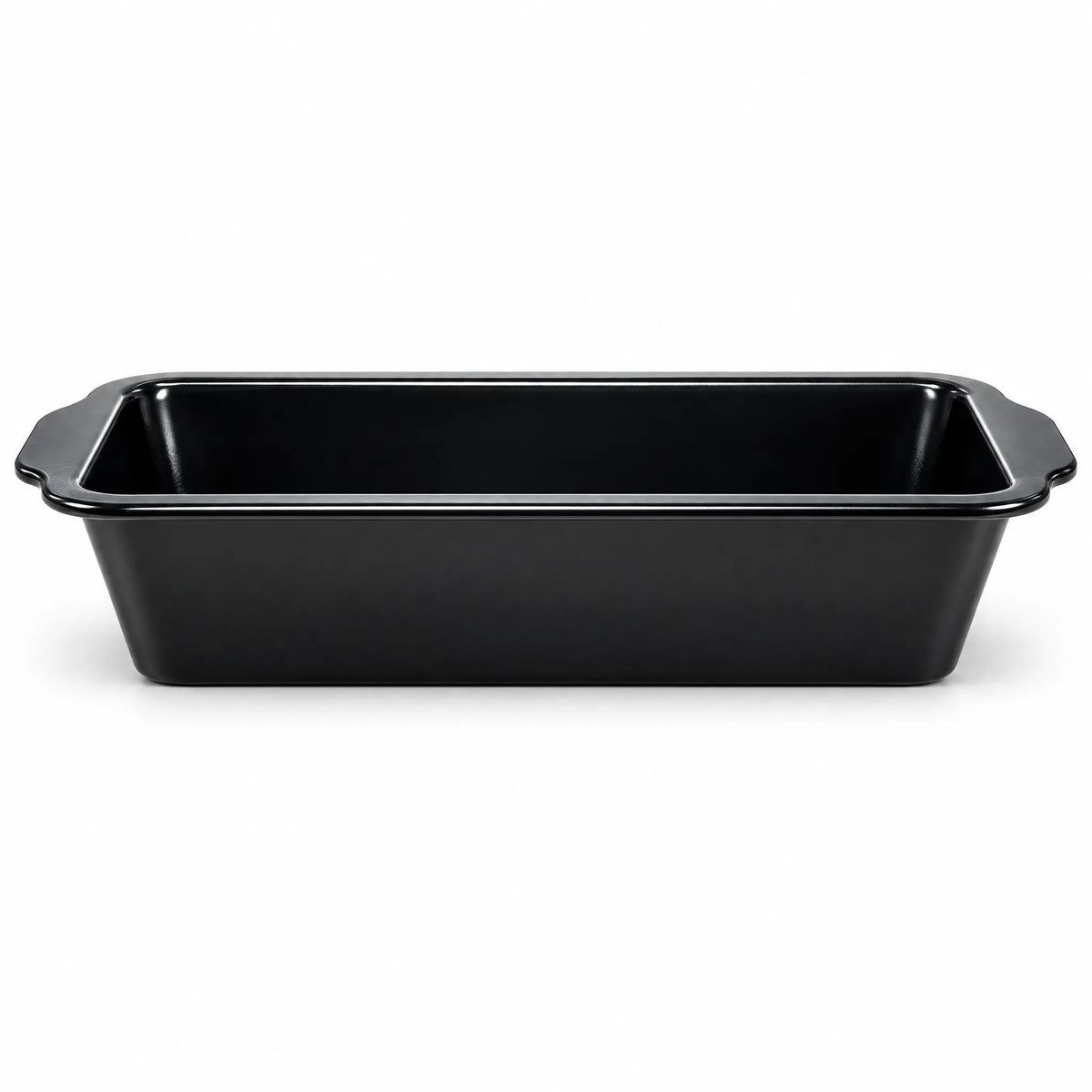 Food with Style loaf pan 30 cm from the front, showing the high sides and the grip handles