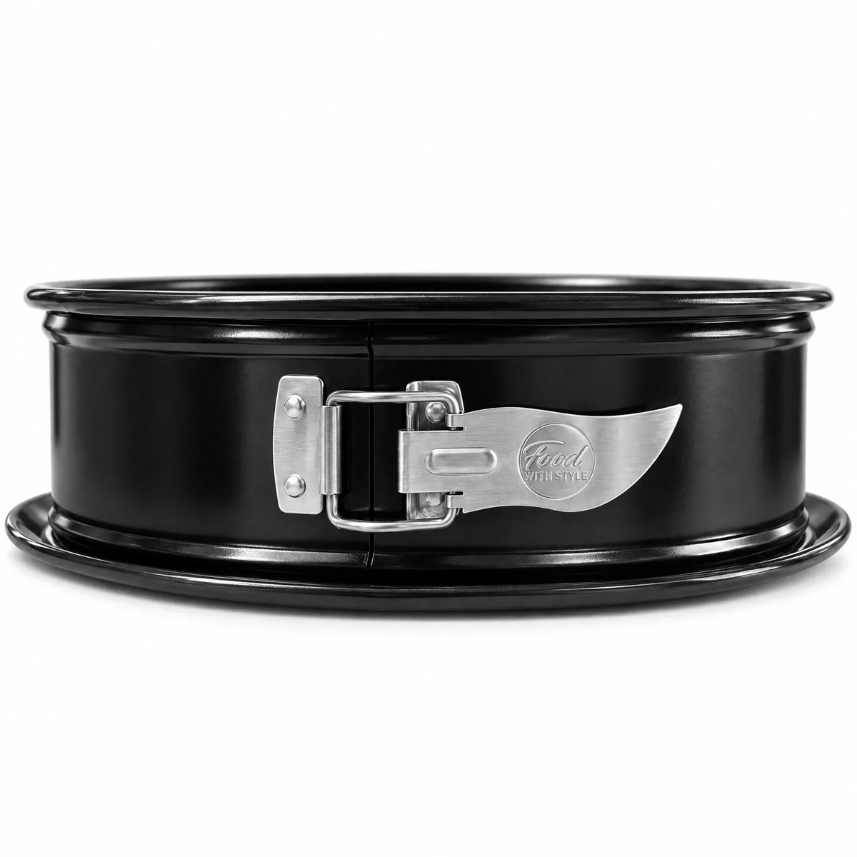 Food with Style springform pan 26 cm front view with enamel base